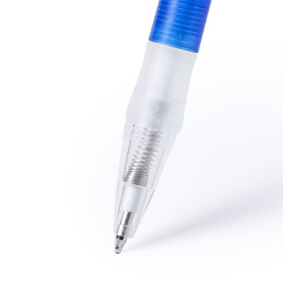 Bolígrafo transparente de colores con cómodo apoyo