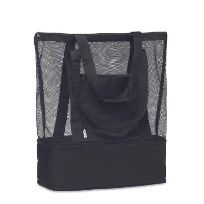 Bolsa 600D RPET Playa con Nevera Negro