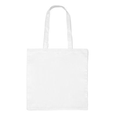 Bolsa de algodón 100% con asas y fuelle Blanco Talla Única Adulto