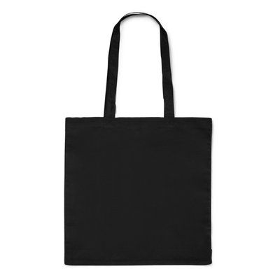 Bolsa de algodón 100% con asas y fuelle Negro Talla Única Adulto