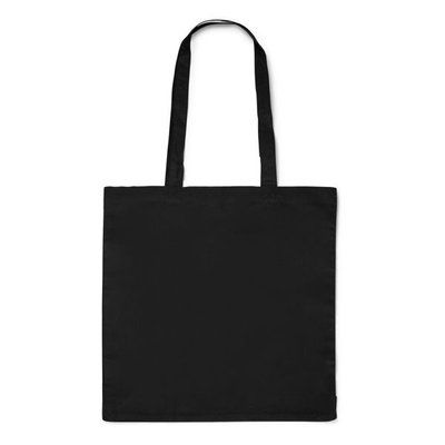 Bolsa de algodón 100% con asas y fuelle Negro