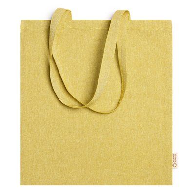 Bolsa de algodón 100% de asas largas Amarillo