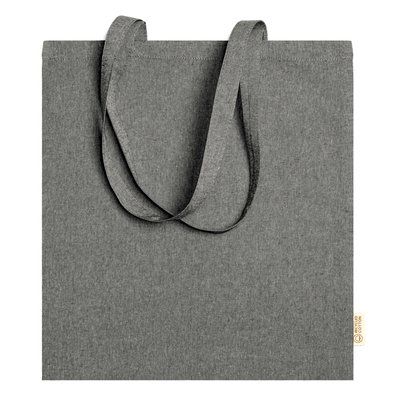 Bolsa de algodón 100% de asas largas Negro