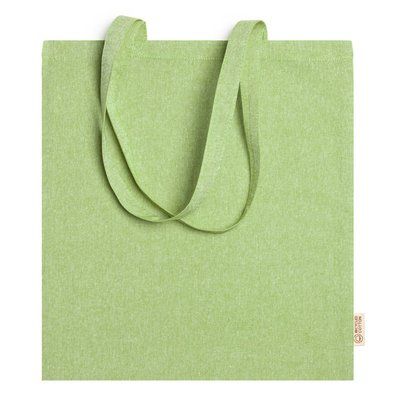 Bolsa de algodón 100% de asas largas Verde Helecho