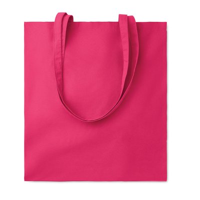 Bolsa Algodón 140g Asas Largas Fucsia