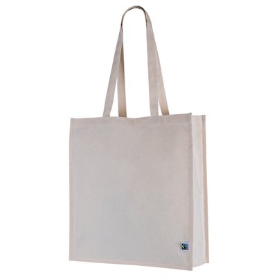 Bolsa de algodón 180g con certificado Fairtrade Natural