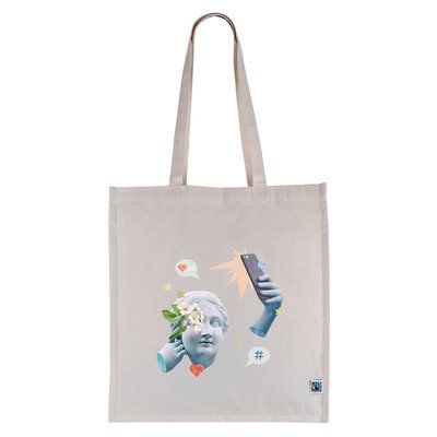 Bolsa de algodón 180g con certificado Fairtrade