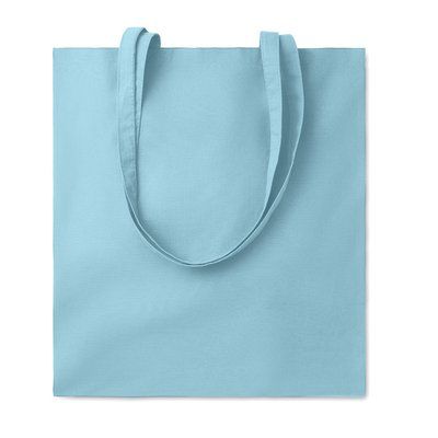 Bolsa Algodón 180gr Asas Largas Azul Bebé