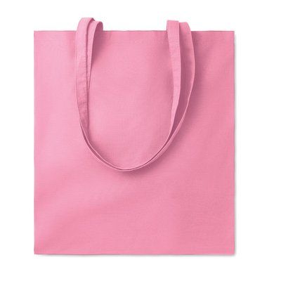 Bolsa Algodón 180gr Asas Largas Rosa Bebé