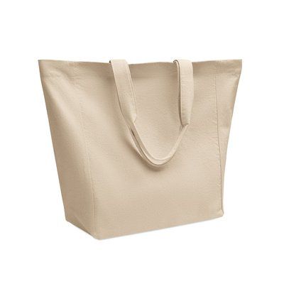 Bolsa de algodón 220 gr/m² con asas cortas Beig