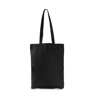 Bolsa de algodón 270 g/m² y base con fuelle Negro
