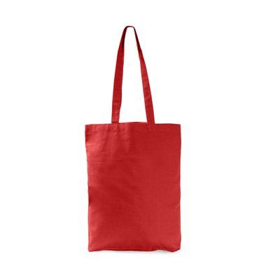 Bolsa de algodón 270 g/m² y base con fuelle Rojo Crisantemo