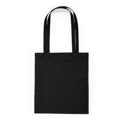 Bolsa de algodón con asas de 70 cm Negro