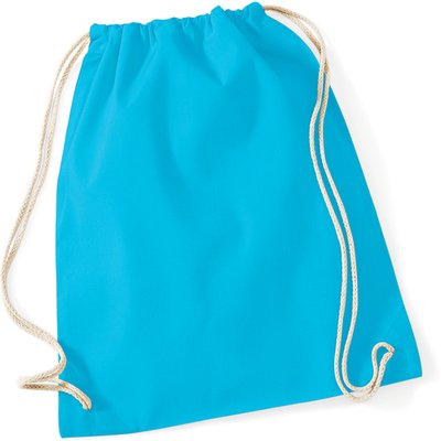 Bolsa de algodón con Cierre de cordón Surf Blue