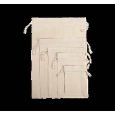 Bolsa de algodón con cordones Natural M