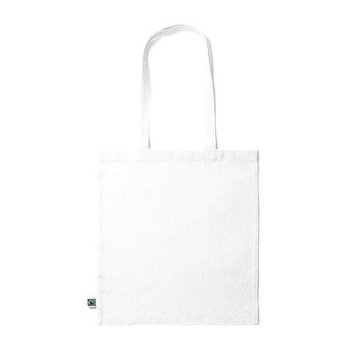 Bolsa de algodón Fairtrade 180 g/m² Blanco