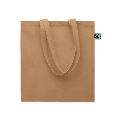Bolsa de algodón Fairtrade con asas largas 180 gr/m²