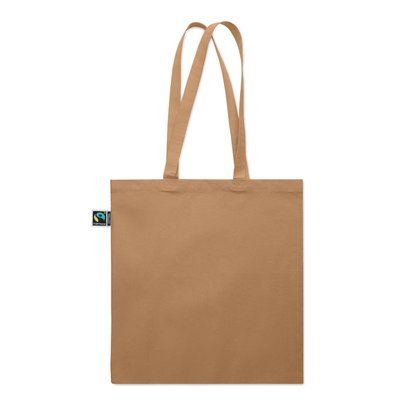 Bolsa de algodón Fairtrade con asas largas 180 gr/m²
