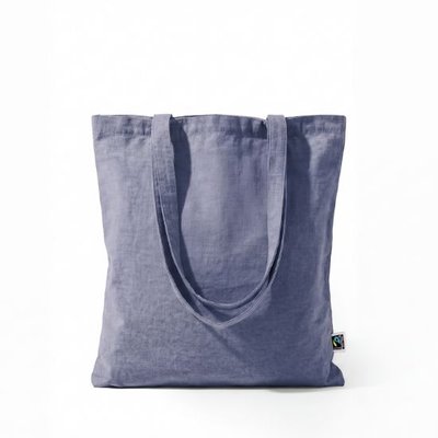 Bolsa de algodón Fairtrade reciclado Azul
