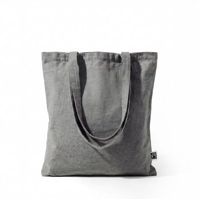 Bolsa de algodón Fairtrade reciclado Negro