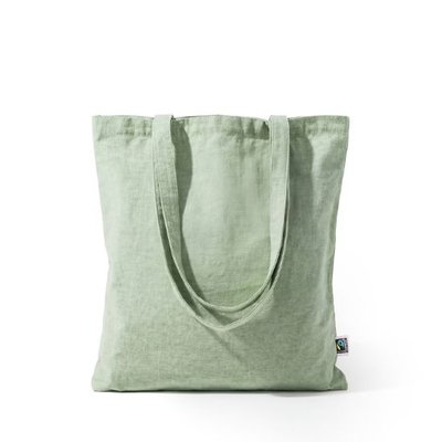 Bolsa de algodón Fairtrade reciclado Verde