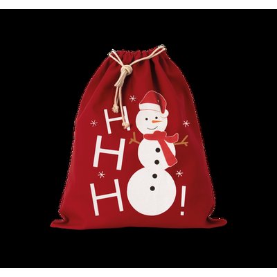 Bolsa algodón muñeco de nieve Cherry Red