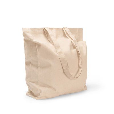 Bolsa de algodón natural con fuelle