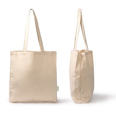 Bolsa de algodón orgánico 220g.con fuelle