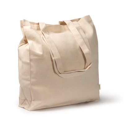 Bolsa de algodón orgánico 220g.con fuelle