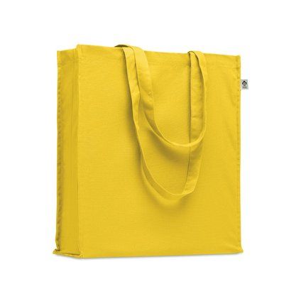 Bolsa Algodón Orgánico con Fuelle Amarillo