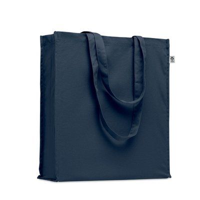 Bolsa Algodón Orgánico con Fuelle French Marino