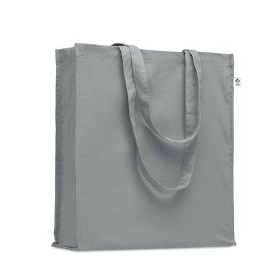 Bolsa Algodón Orgánico con Fuelle Gris