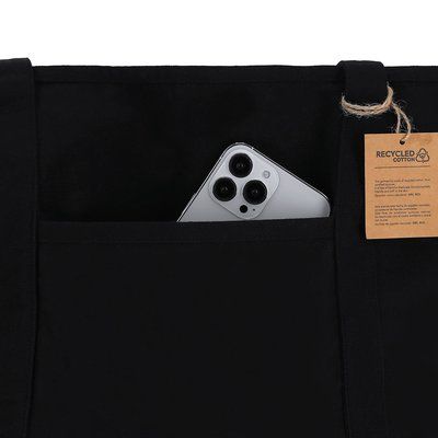 Bolsa algodón reciclado 300g/m2 con bolsillo