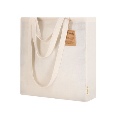 Bolsa algodón reciclado con asas largas y cortas
