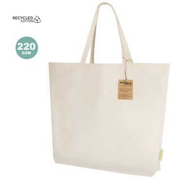 Bolsa de algodón reciclado y asas reforzadas