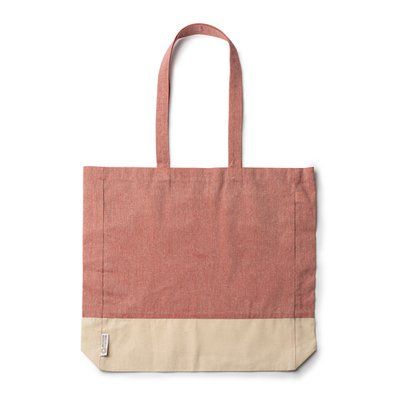 Bolsa de algodón reciclado bicolor Rojo Talla Única Adulto