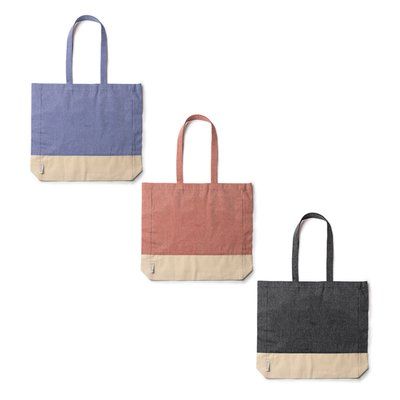 Bolsa de algodón reciclado bicolor