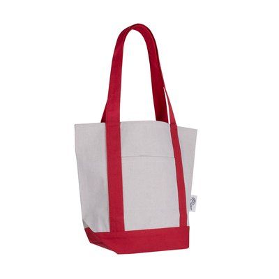 Bolsa de algodón reciclado con bolsillo frontal