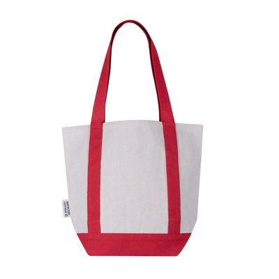 Bolsa de algodón reciclado con bolsillo frontal