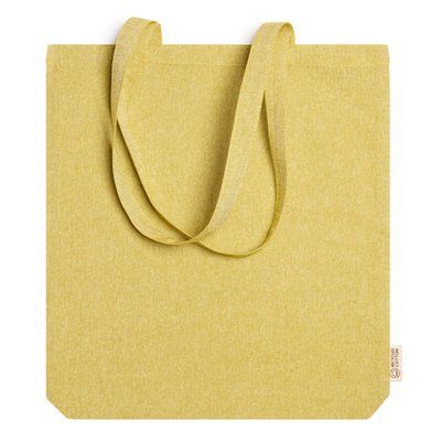 Bolsa de algodón reciclado jaspeado Amarillo Talla Única Adulto