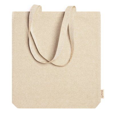 Bolsa de algodón reciclado jaspeado Crudo