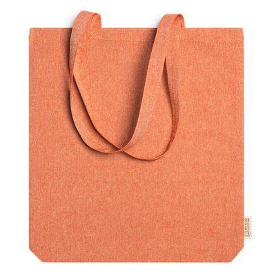 Bolsa de algodón reciclado jaspeado Naranja Talla Única Adulto