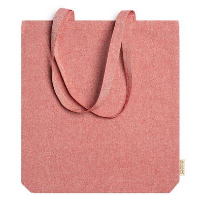 Bolsa de algodón reciclado jaspeado Rojo