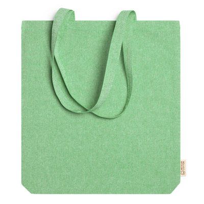 Bolsa de algodón reciclado jaspeado Verde Helecho