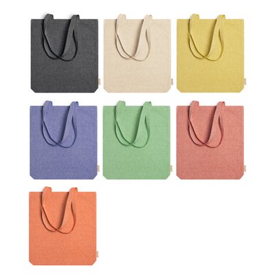 Bolsa de algodón reciclado jaspeado