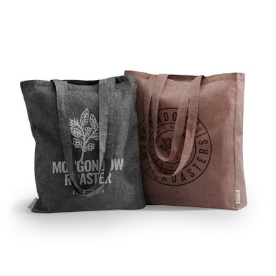 Bolsa de algodón reciclado jaspeado