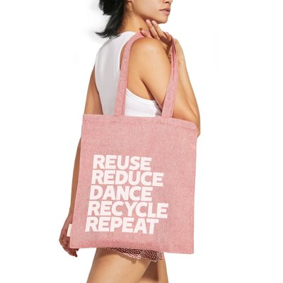 Bolsa de algodón reciclado jaspeado