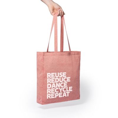Bolsa de algodón reciclado jaspeado