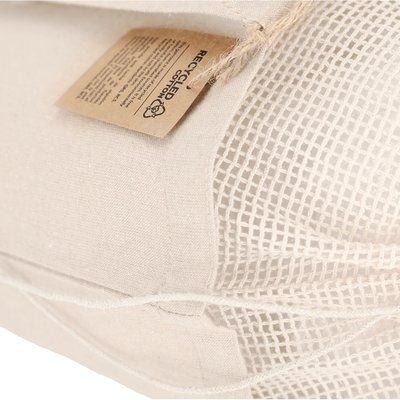 Bolsa algodón reciclado con redecilla