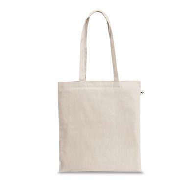 Bolsa de algodón reciclado sin teñir Natural Claro